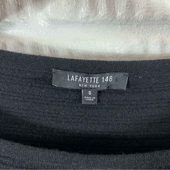 Lafayette 148 100% Wool Black Long Sleeve Sweater Dress Small - Picture 3 of 4